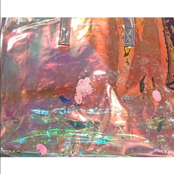 Tote Bag-Holographic Stars - Picture 4 of 10